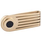 Bvlgari Replica Engraved Black Ceramic Accent Cutwork Gold Money Holder Clip