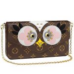 Louis Vuitton Monogram Canvas Pochette Felicie Owl Black 18927441