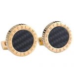 Montblanc Logo Engraved Gold Cufflinks 700766