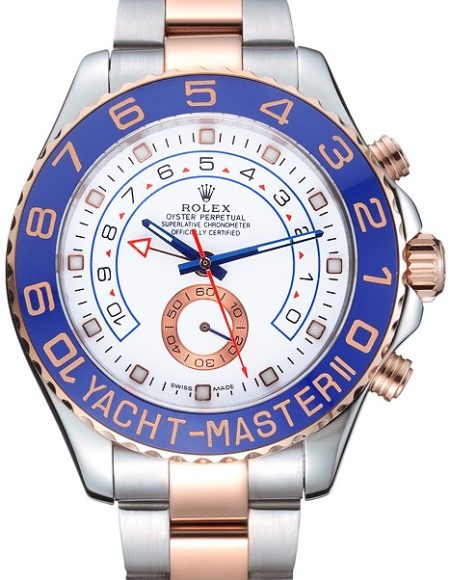 Rolex Yacht-Master II White Dial Blue Bezel Stainless Steel and Rose Gold Bracelet 622270