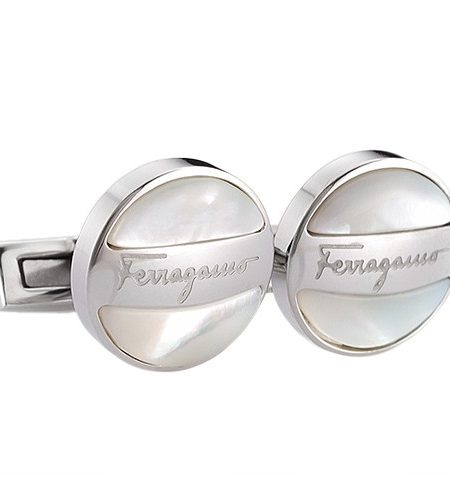Salvatore Ferragamo Silver Cufflinks  700694