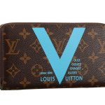 Louis Vuitton Monogram V Motif Zippy Wallet Blue