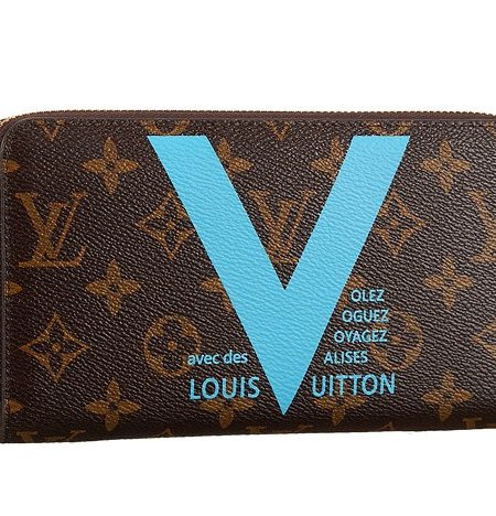 Louis Vuitton Monogram V Motif Zippy Wallet Blue