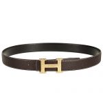 Hermes Brown With Gold "H" Buckle Closure Belt