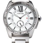 Cartier Calibre De Cartier Small Seconds White Dial Stainless Steel Case And Bracelet