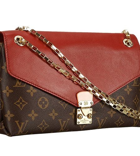 Louis Vuitton Pallas Chain Bag Dark Red 608252