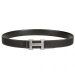 Hermes Brown With Silver "H" Buckle Closure Belt