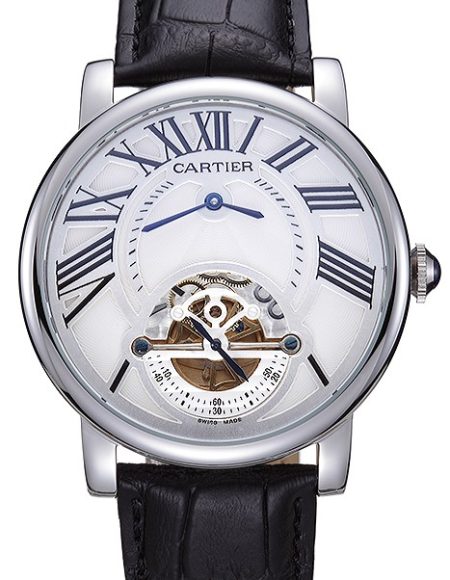 Cartier Rotonde Flying Tourbillon White Dial 621939