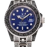 Swiss Rolex Submariner Skull Limited Edition Blue Dial Vintage Case And Bracelet 1454091