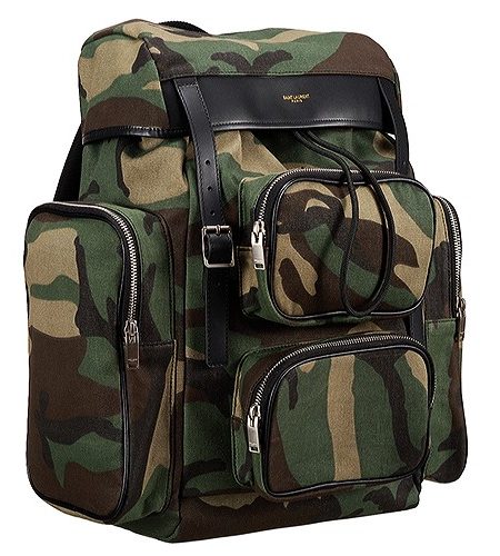 Saint Laurent Delave Multi-Pocket Camouflage Backpack   18926721