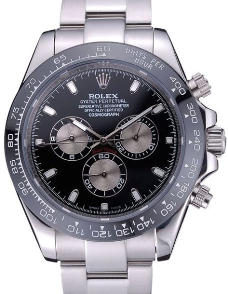 Rolex Cosmograph Daytona Black Dial Stainless Steel Bracelet  622543