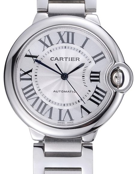 Swiss Cartier Ballon Bleu Silver Dial Stainless Steel Bracelet