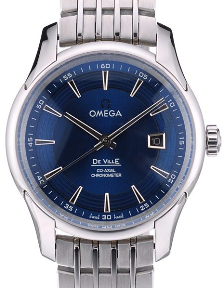 Omega Swiss DeVille Stainless Steel Bezel Blue Dial 7602