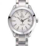 Omega Seamaster Aqua Terra White Dial Stainless Steel Bracelet Ladies  622446
