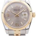 Rolex DateJust Two Tone Stainless Steel 18k Gold Plated Silver Dial 98085