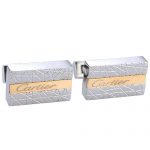 Carteir Engraved Business Silver Gold Cufflinks 700759