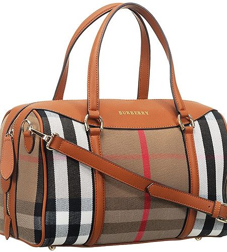 Burberry Haymarket House Check Bowling Bag Brown 18927425