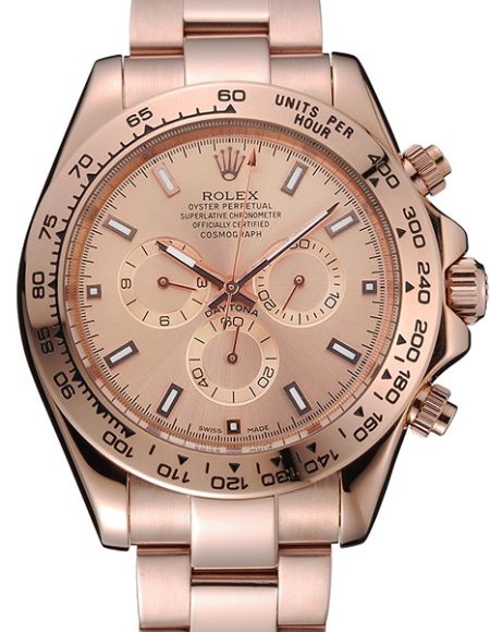 Rolex Cosmograph Daytona Pink Dial Rose Gold Case And Bracelet 1454247