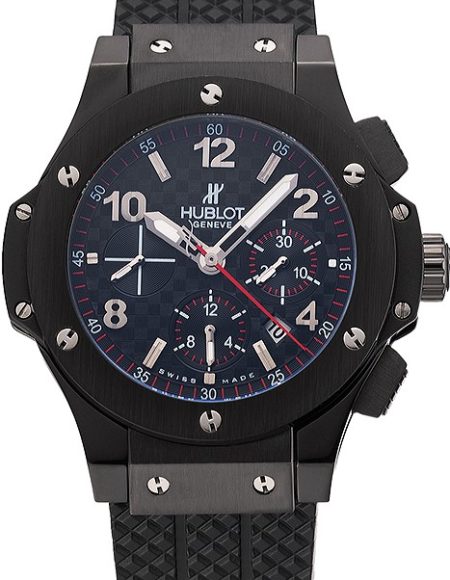 Swiss Hublot Big Bang Carbon Effect Dial Black Case Black Rubber Bracelet 1453902