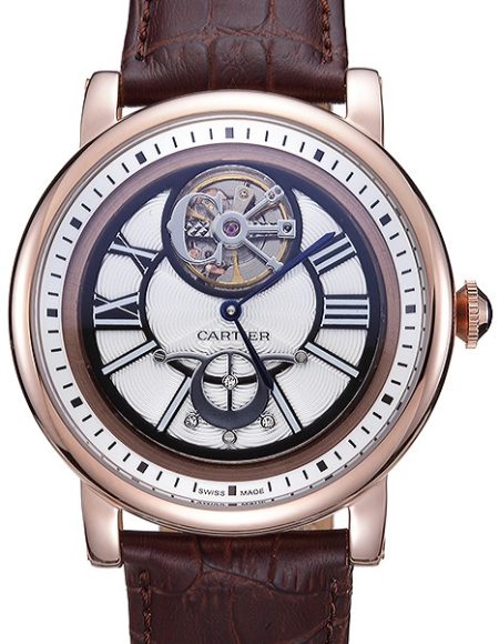 Cartier Rotonde Flying Tourbillon White Dial 621943