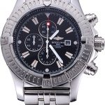 Breitling Chronomat Evolution Black Dial Stainless Steel Bracelet  622515