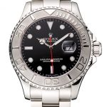 Rolex Yacht-Master Black Dial Stainless Steel Case And Bracelet