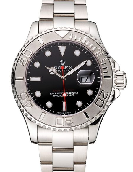 Rolex Yacht-Master Black Dial Stainless Steel Case And Bracelet