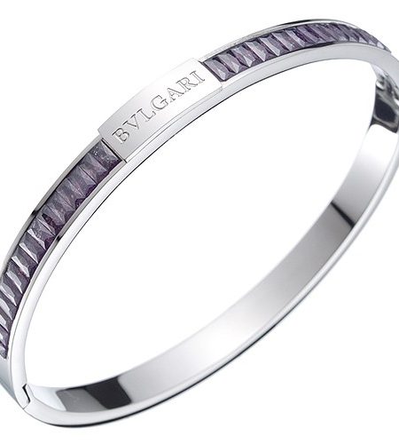 Bvlgari Amethyst Black Silver Bracelet  700700