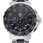Tag Heuer Formula 1 Chronograph Black Dial Black Bezel Two Tone Stainless Steel Band   622412