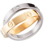 Cartier Love Gold silver double ring  700838