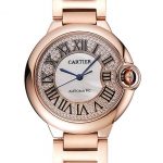 Swiss Cartier Ballon Bleu 40 MM Diamond Dial Rose Gold Bracelet 1453883