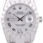 Rolex Datejust Diamond Bezel Silver Dial 7468