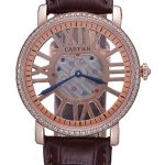 Cartier Rotonde Skeleton Flying Tourbillon Brown 621961