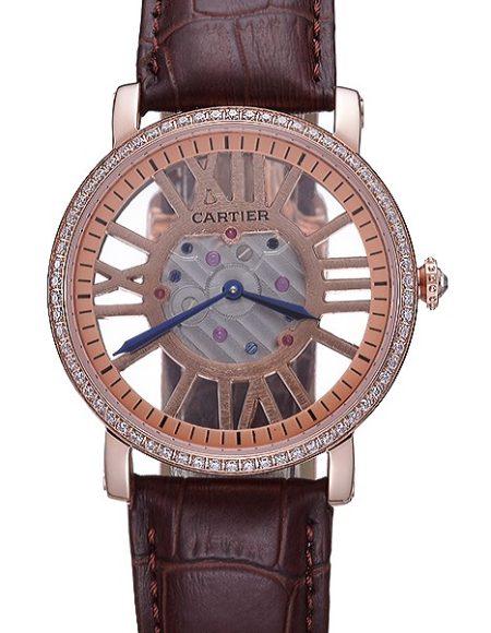 Cartier Rotonde Skeleton Flying Tourbillon Brown 621961