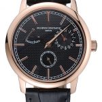 Vacheron Constantin Patrimony Power Reserve Black Dial Rose Gold Case Black Leather Bracelet  1454265