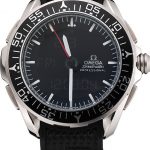 Omega Speedmaster Skywalker X-33 Black Dial White On Black Bezel Stainless Steel Case Black Rubber Strap