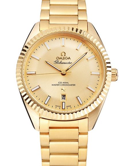 Omega Globemaster Gold Dial Gold Case And Bracelet