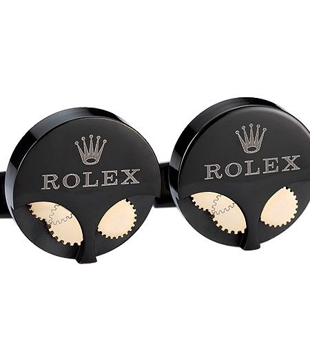 Rolex Movement Gears Black Cufflinks 700782