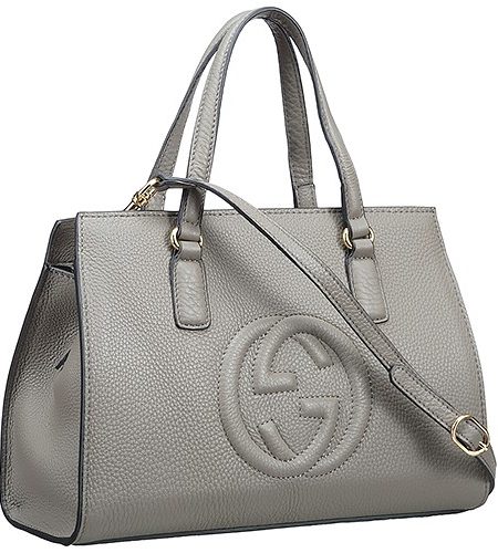 Gucci Soho Grey Leather Top Handle Bag 18927119