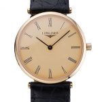 Longines La Grande Classique Champagne Dial Black Leather Band Homme  622123
