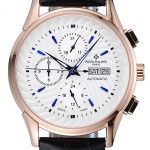Patek Philippe Grand Complications White Dial Gold Case Black Leather Bracelet  1454240