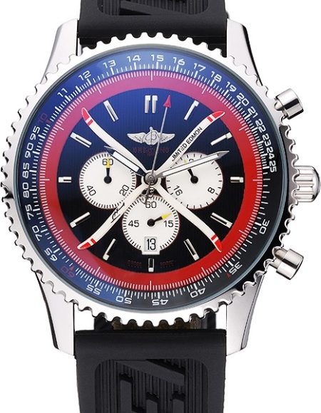 Breitling Certifie Black Rubber Strap Black Dial Chronograph 80182
