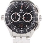 Tag Heuer Swiss SLR Tachymeter Bezel Stainless Steel Black Dial