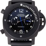 Panerai Luminor Submersible Flyback GMT Black Dial Black Ionized Case Black Rubber Strap