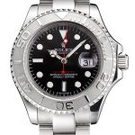 Swiss Rolex Yacht-Master Black Dial Stainless Steel Case And Bracelet