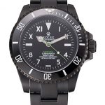 Rolex Bamford Submariner Black Dial Roman Numerals Black Ionized Case And Bracelet