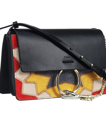 Chloe Small Faye Patchwork Suede Black Bag 18927054