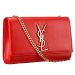 Saint Laurent Medium Monogram Satchel Red
