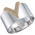 Louis Vuitton Essential V Strass Cuff Silver Bracelet  700726