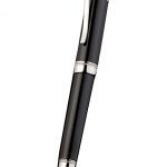 MontBlanc Silver Trimmed Black Enamel Ballpoint Pen With MB Engraved Black And Silver Cap 98053